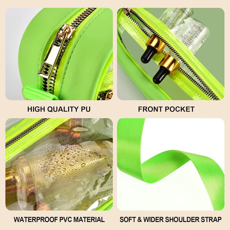Fibrdoo Clear Bag Stadium Approved, Leather Clear Crossbody Purse Bag for Concerts Sports Events Festivals - Image 5